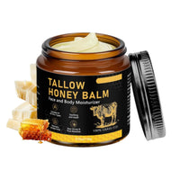 Whipped Tallow Cream Für Gesicht & Körper,Beef Tallow Creme 120 G,Rindertalg Für Hautpflege,Bio Beef Tallow Skincare,Natürlicher Honig & Bienenwachs,Tiefe Hydratation & Pflege,Schnell Absorbierend