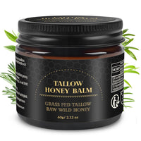 Beef Tallow Creme 60G, 100% Rindertalg Für Hautpflege, Rindertalg Und Honigbalsam, Talg-Gesichtscreme, Bio-Grasgefütterter Aufgeschlagener Talgbalsam, Bodycremes, Tiefenhydration Für Gesicht & Körper